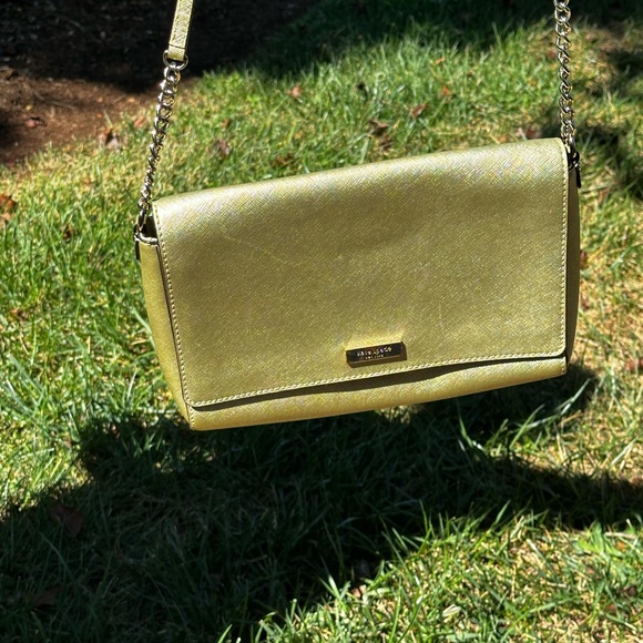 kate spade Handbags - Kate Spade Metallic Gold Crossbody EUC